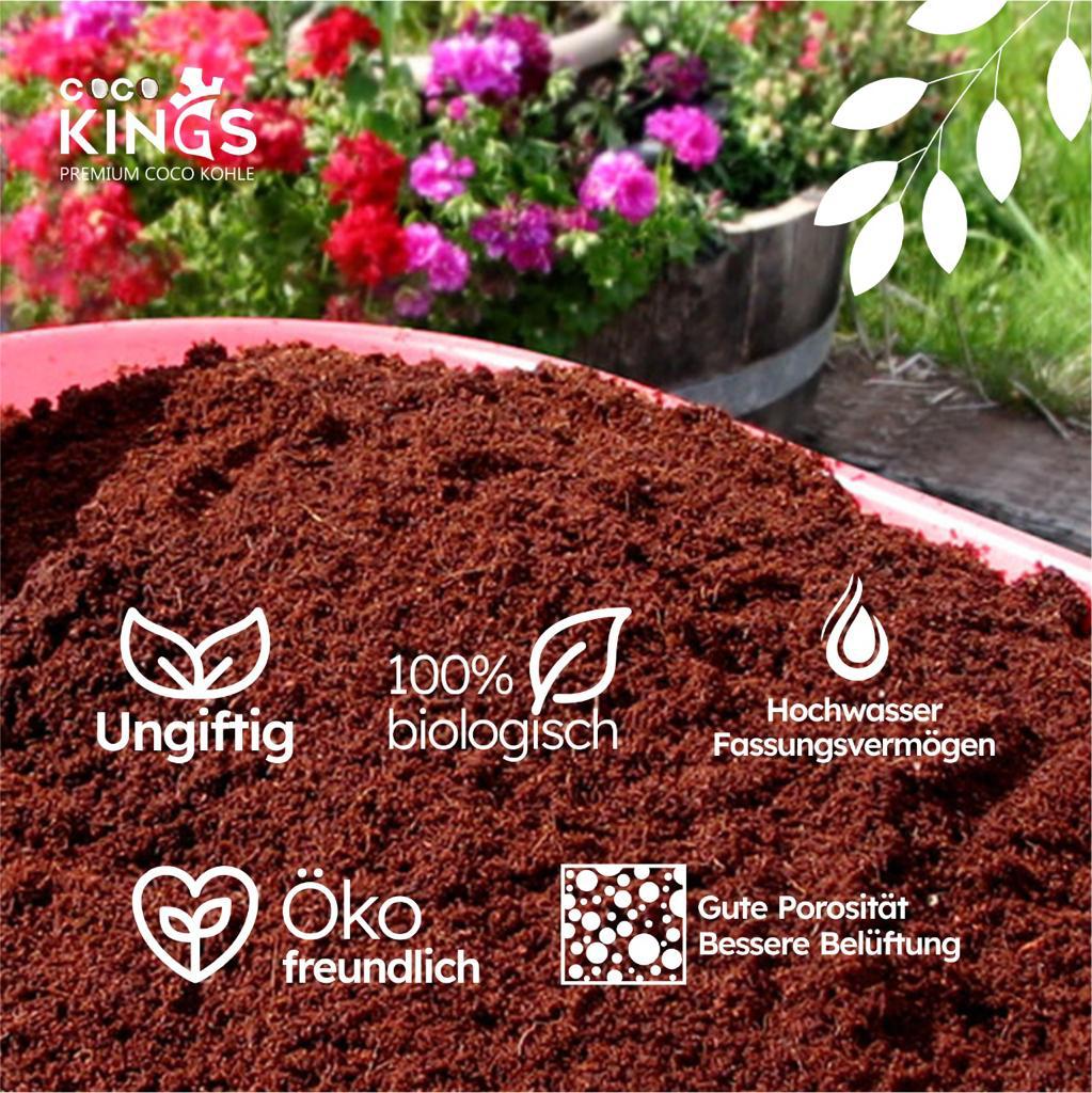 Cocokings CocoGrow Universelle Gartenerde - 3 Varianten: 3 x 650g, 6 x 650g, 9 x 650g - Natürliche & Torffreie Kokos-Anzuchterde - Perfekt für Kräuter, Gemüse, Exoten & Mehr