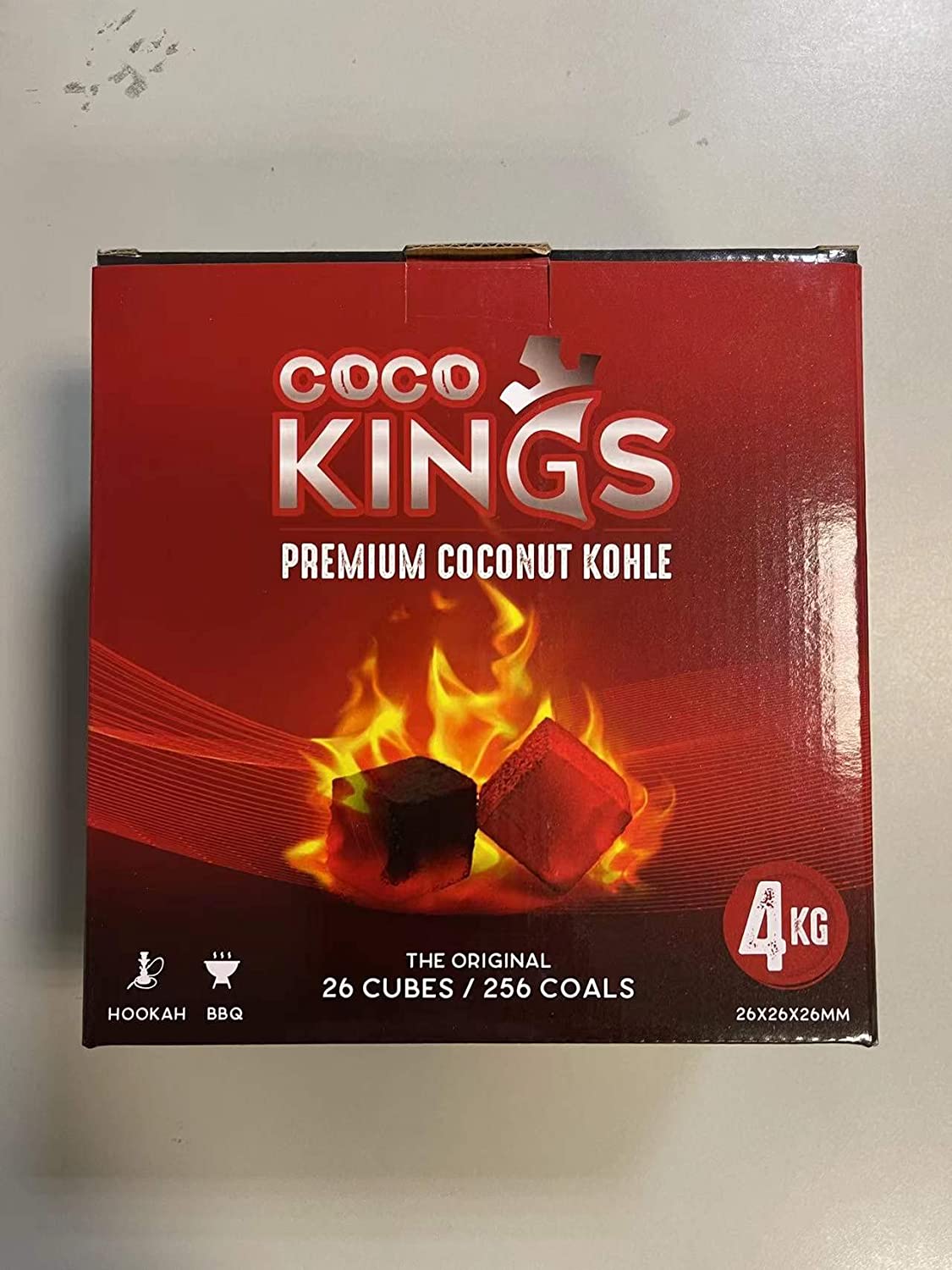 Cocokings Premium Kokosnuss Grillkohle - 4 kg Shisha- & BBQ-Kohle aus Kokosnussschalen - 2 Stunden Brenndauer, hoher Heizwert & nachhaltige Alternative